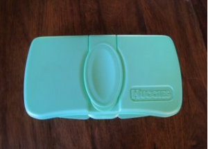 Wipe container for the diaper bag